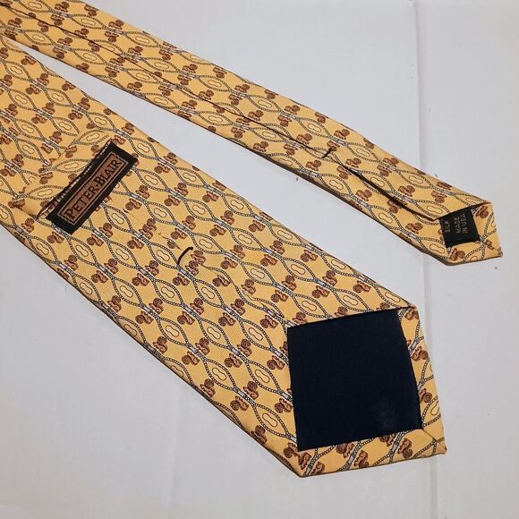 Peter Blair Silk Novelty Neck Tie-Squirrels & Peanuts Print-Standard Width - Picture 4 of 6